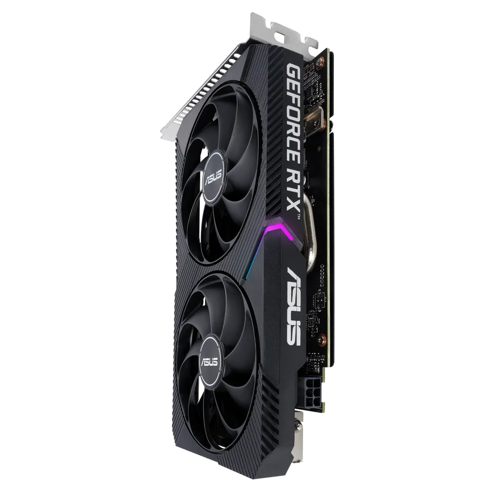 GUNMANSA ASUS Graphics Card/NVIDIA/PCIe4/8GB GDDR6/OC mode:1852 MHz/Default mode:1822 MHz/1xDVI/1xHDMI/1xDP/450W.