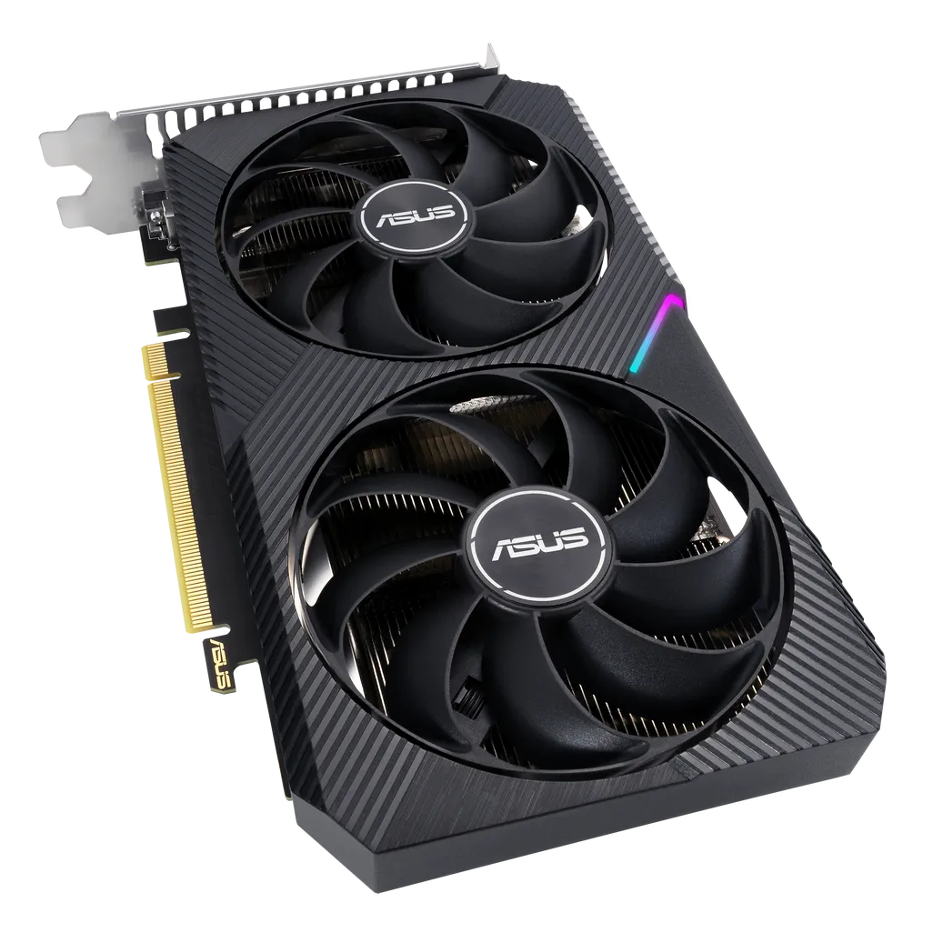 GUNMANSA ASUS Graphics Card/NVIDIA/PCIe4/8GB GDDR6/OC mode:1852 MHz/Default mode:1822 MHz/1xDVI/1xHDMI/1xDP/450W.