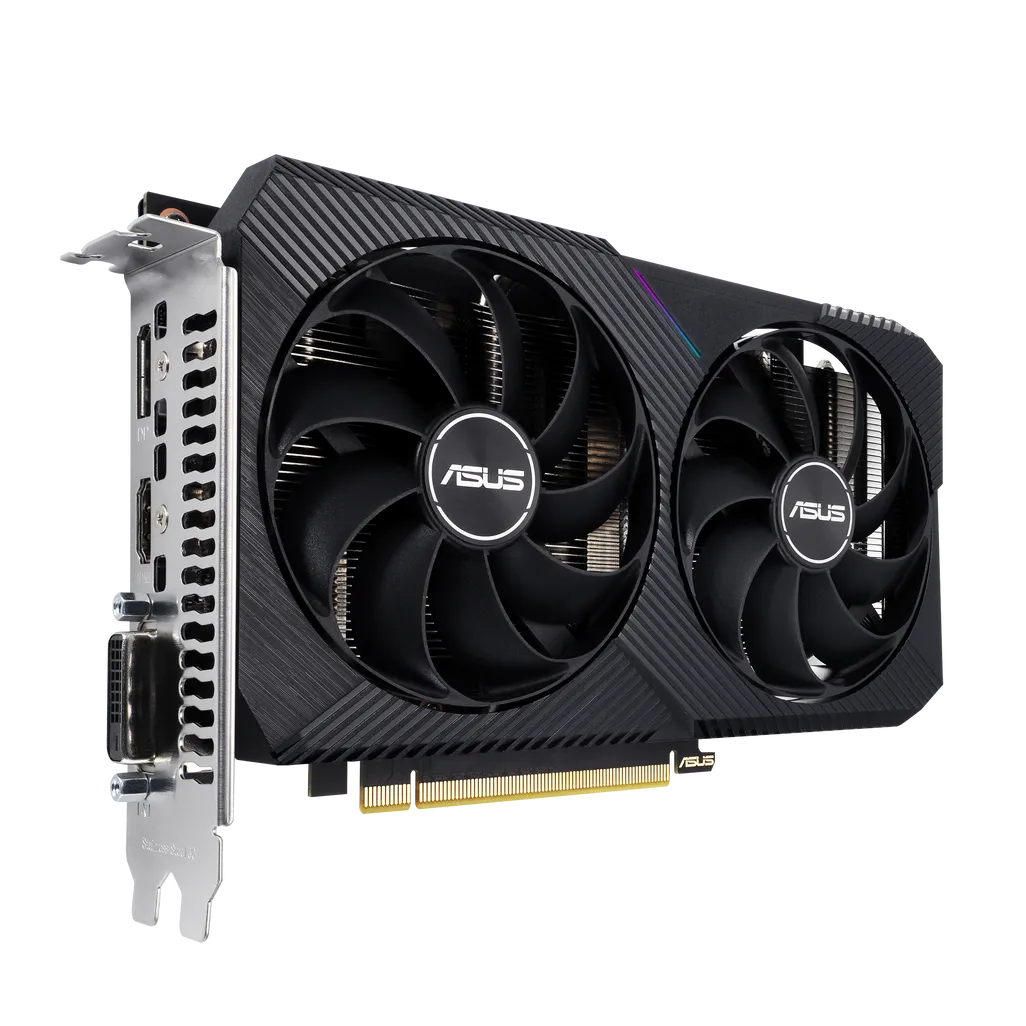 GUNMANSA ASUS Graphics Card/NVIDIA/PCIe4/8GB GDDR6/OC mode:1852 MHz/Default mode:1822 MHz/1xDVI/1xHDMI/1xDP/450W.