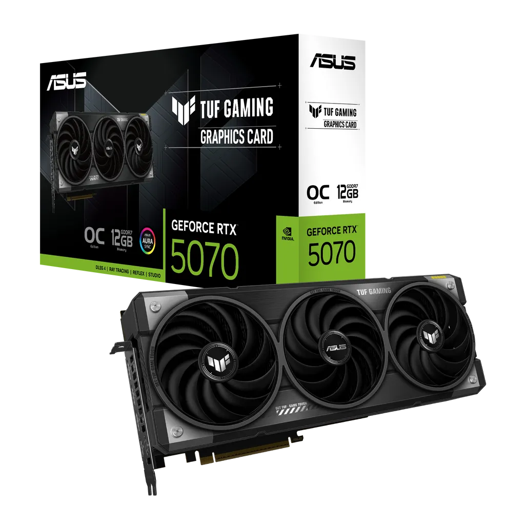 GUNMANSA ASUS Graphics Card/NVIDIA/PCIe5.0/12GB GDDR7/OC mode:2640 MHz/Default mode:2610 MHz(Boost)/2xHDMI/3xDP/Res:7680x4320/750W