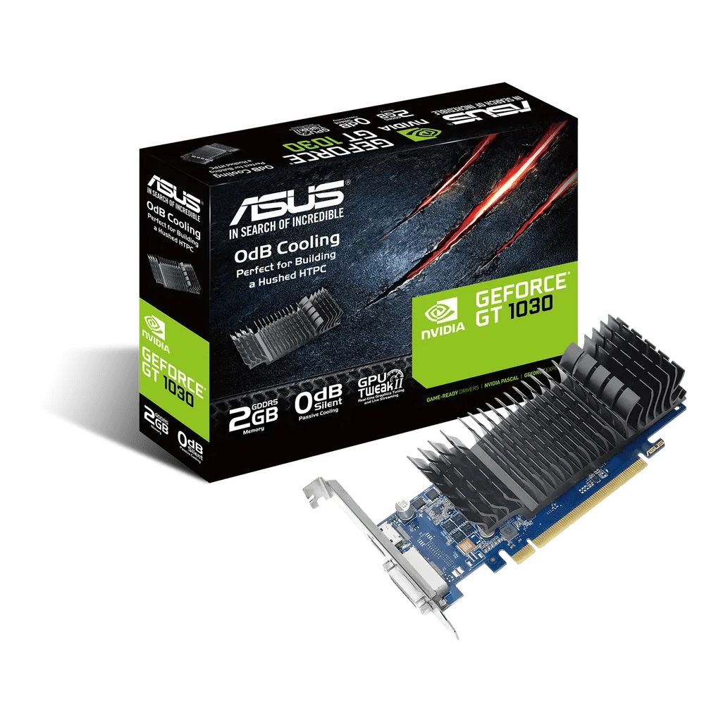 GUNMANSA ASUS GT1030-SL-2G-BRK, GeForce GT 1030, 2 GB, GDDR5, 64 bit, 1920 x 1200 pixels