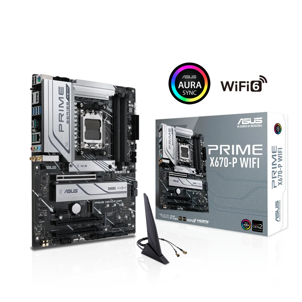 GUNMANSA ASUS Motherboard/ATX/AM5/4xDIMM/Max. 192GB/DDR5/1xDP/1xHDMI/3xPCIe4.0x16/1xPCIe3.0x1/3xM.2/ 6xSATA/RAID/30.5 cm x 24.4 cm.