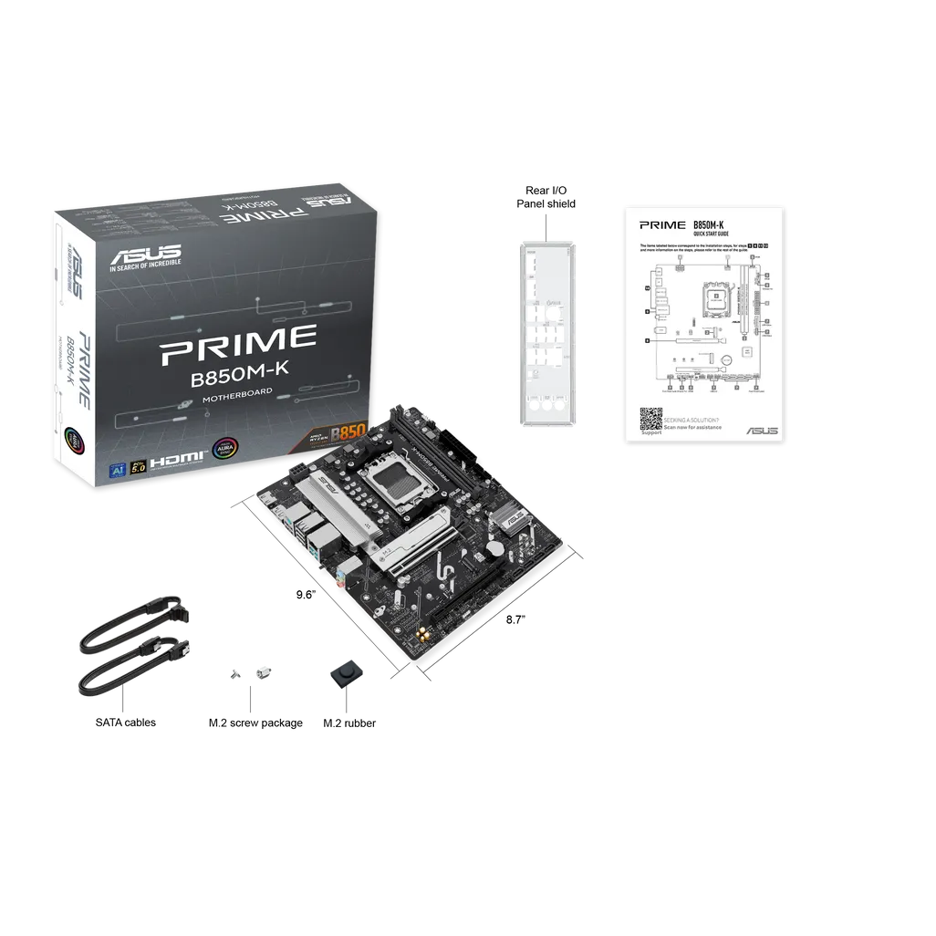 GUNMANSA ASUS Motherboard/ATX/AM5/DDR5/2xDIMM/Max.128GB/1xPCIe5x16/1xPCIe4 x16/2xM.2/4xSATA 6Gb/s/1xDP/1xHDMI/RAID.