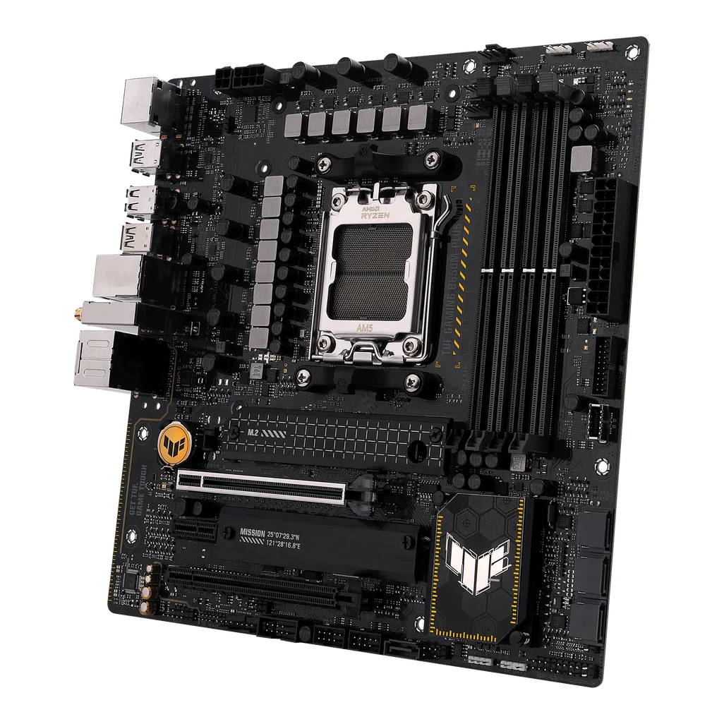 GUNMANSA ASUS Motherboard/mATX/AM5/4xDIMM;Max.128GB/DDR5/1xDP/1xHDMI/1xPCIe 4x16/1xPCIe4x16/1xPCIex1/2xM.2/4xSATA/RAID/24.4x24.4cm