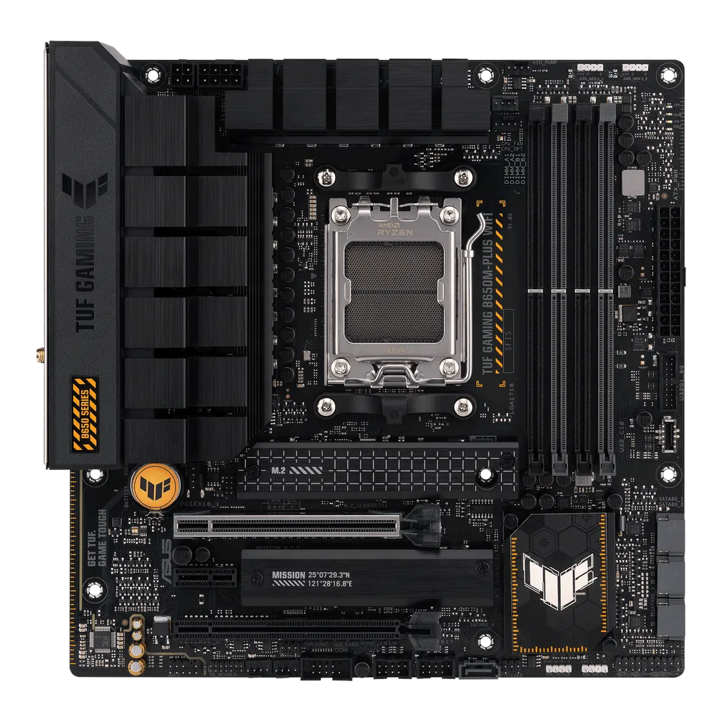 GUNMANSA ASUS Motherboard/mATX/AM5/4xDIMM;Max.128GB/DDR5/1xDP/1xHDMI/1xPCIe 4x16/1xPCIe4x16/1xPCIex1/2xM.2/4xSATA/RAID/24.4x24.4cm