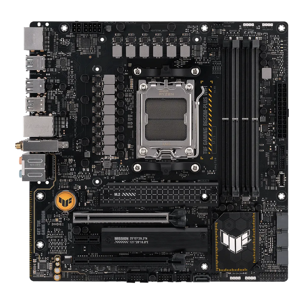 GUNMANSA ASUS Motherboard/mATX/AM5/4xDIMM;Max.128GB/DDR5/1xDP/1xHDMI/1xPCIe 4x16/1xPCIe4x16/1xPCIex1/2xM.2/4xSATA/RAID/24.4x24.4cm