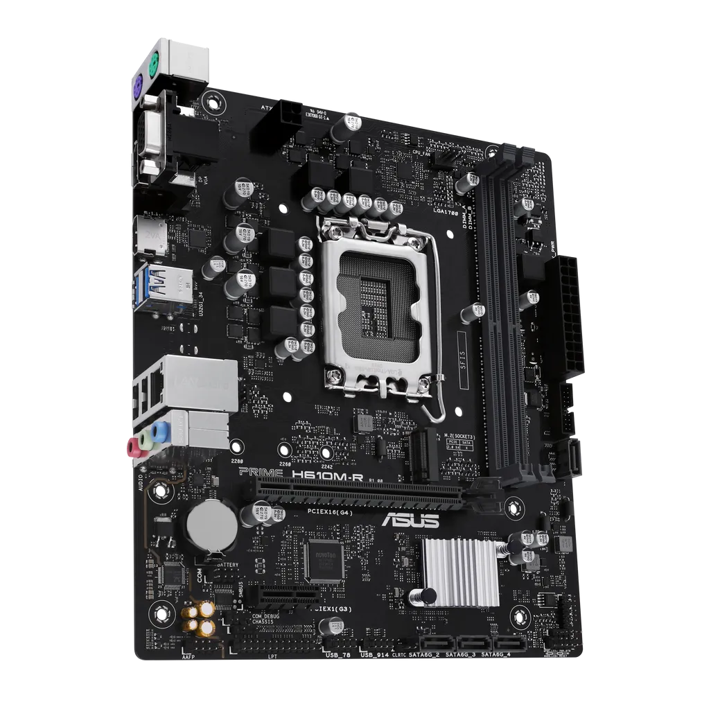 GUNMANSA ASUS Motherboard/mATX/LGA1700/2xDDR5. Max96GB/ 1xM.2/4xSATA/1xPCIe4*16/1xPCIe3*1/1xHDMI/1xVGA/ 1xDP/4xUSB