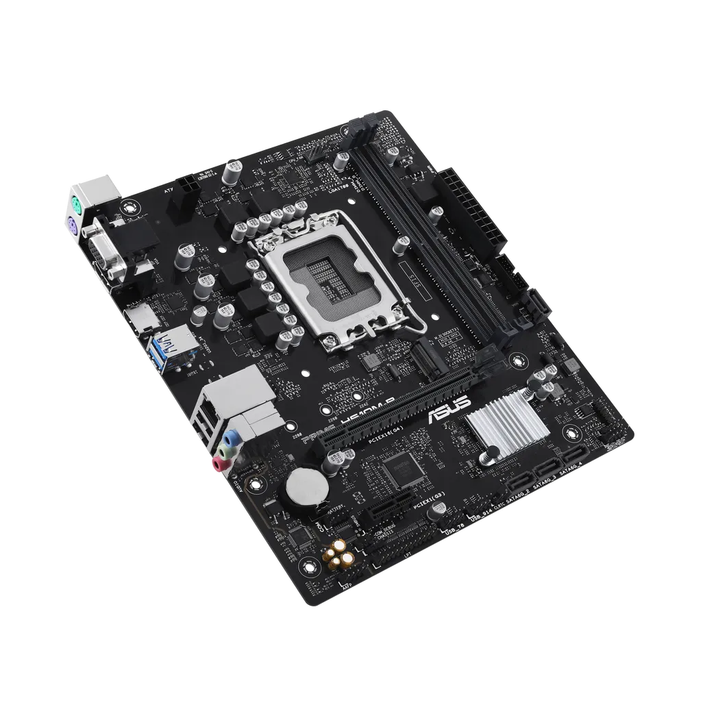 GUNMANSA ASUS Motherboard/mATX/LGA1700/2xDDR5. Max96GB/ 1xM.2/4xSATA/1xPCIe4*16/1xPCIe3*1/1xHDMI/1xVGA/ 1xDP/4xUSB