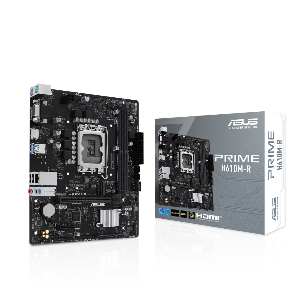 GUNMANSA ASUS Motherboard/mATX/LGA1700/2xDDR5. Max96GB/ 1xM.2/4xSATA/1xPCIe4*16/1xPCIe3*1/1xHDMI/1xVGA/ 1xDP/4xUSB