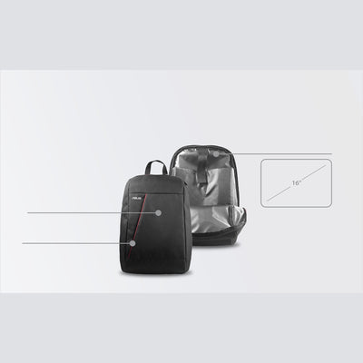 GUNMANSA Asus Nereus Backpack / Fits Up To 16-Inch Laptop / Water-Repellent Lightweight / Polyester / Black