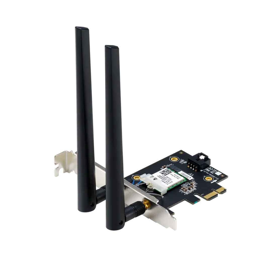 GUNMANSA ASUS PCE-BE6500, Internal, Wireless, PCI Express, WLAN / Bluetooth, 2882 Mbit/s, Black, Stainless steel