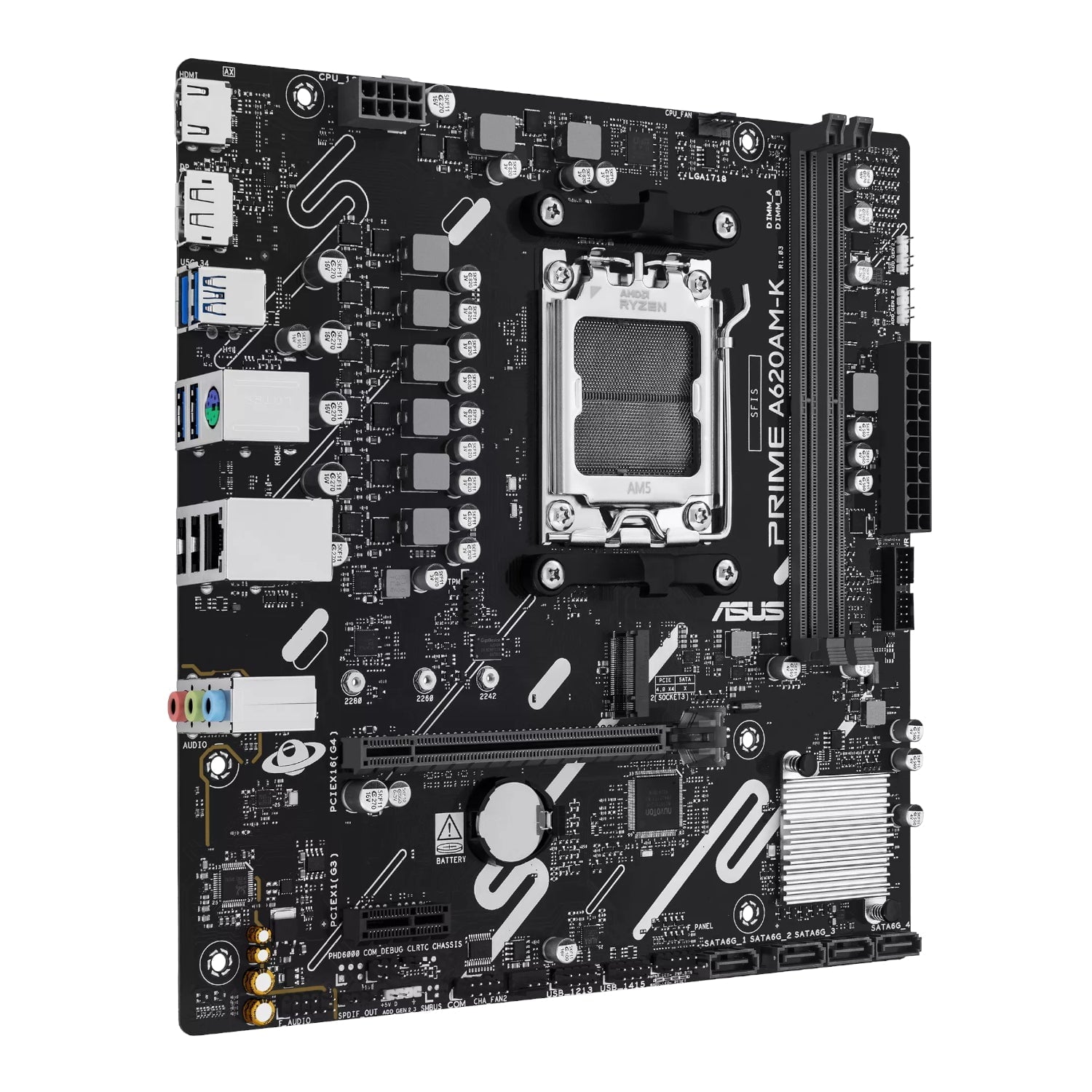 GUNMANSA Asus PRIME A620AM-K AM5 M-ATX Motherboard
