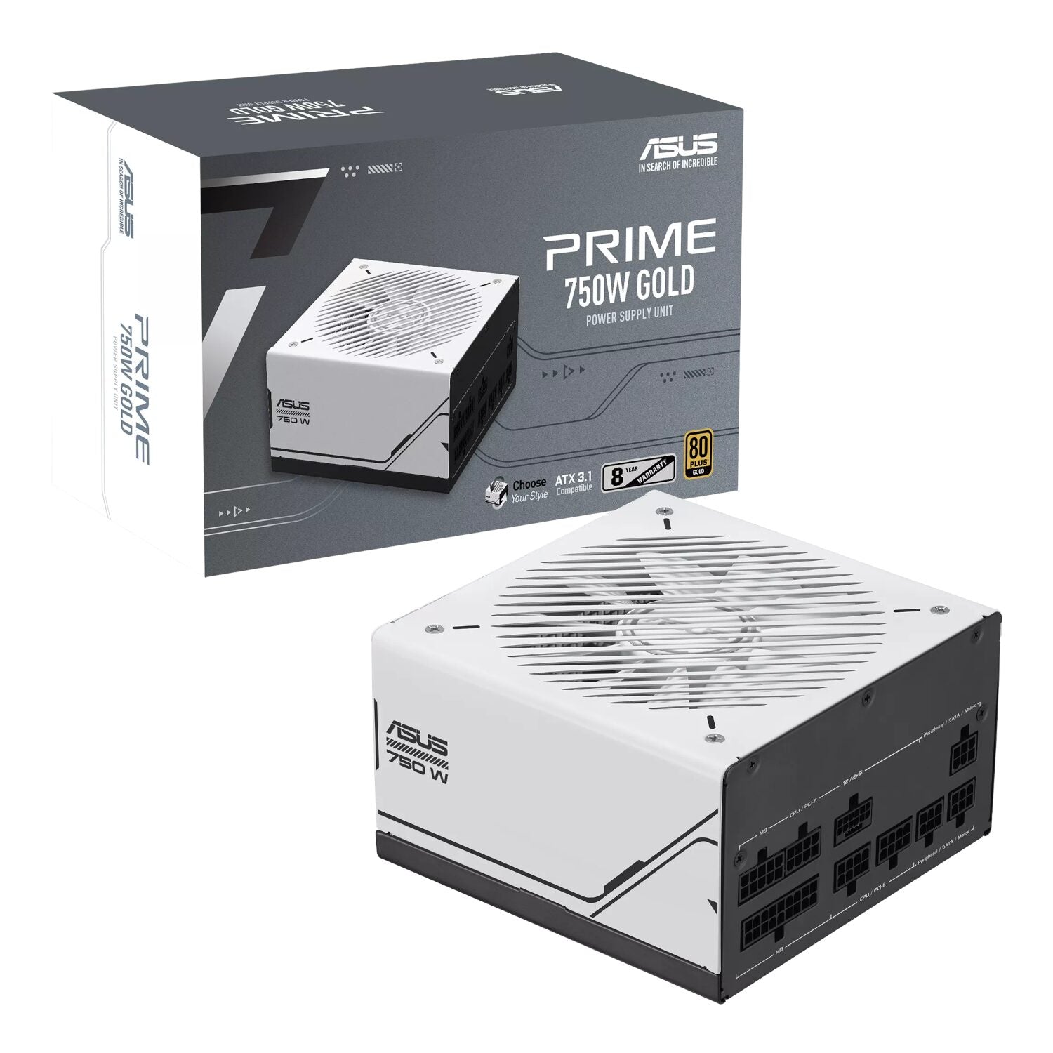 GUNMANSA ASUS Prime AP-750G 750W 80+ Gold Fully Modular ATX3.1 Power Supply