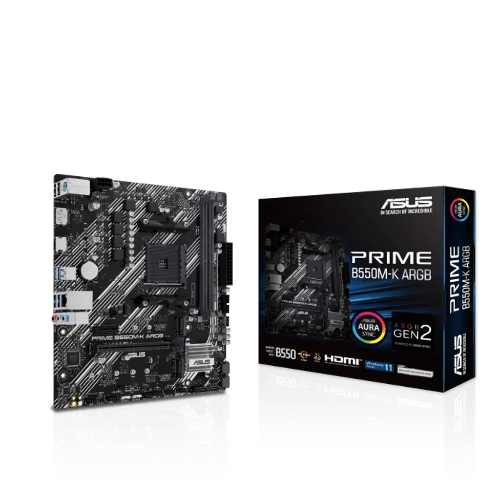 GUNMANSA ASUS PRIME B550M-K ARGB, AMD, Socket AM4