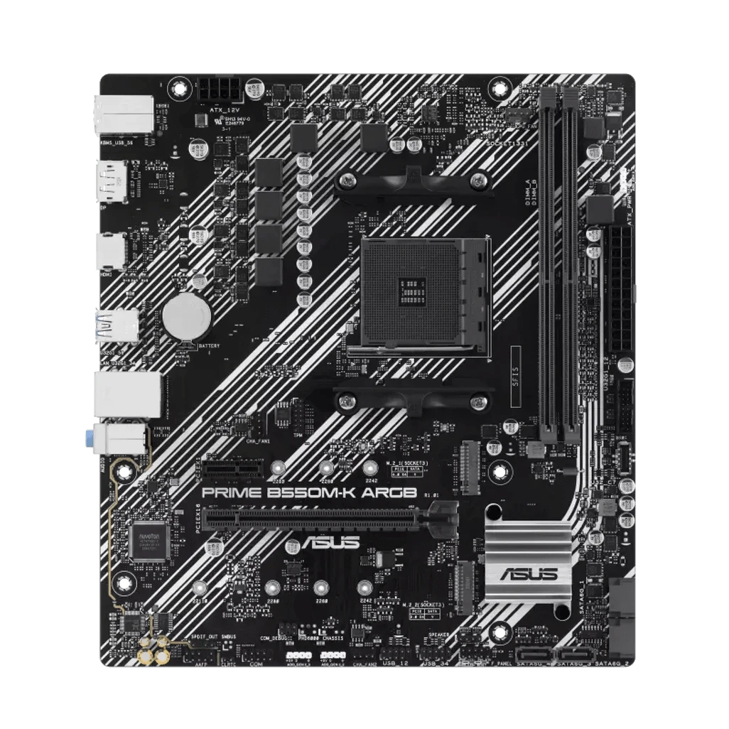 GUNMANSA ASUS PRIME B550M-K ARGB, AMD, Socket AM4