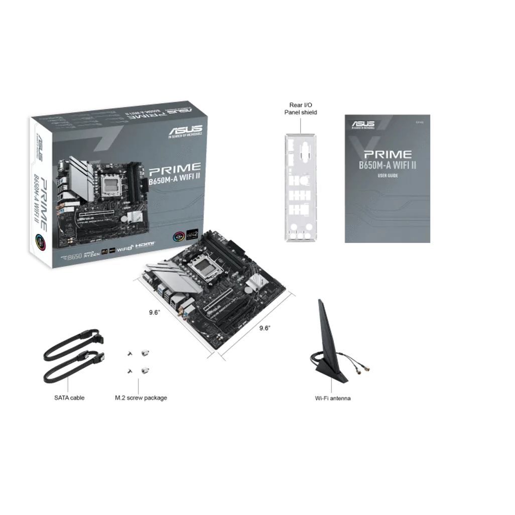 GUNMANSA ASUS PRIME B650M-A WIFI II, AMD, Socket AM5, AMD Ryzen™ 7