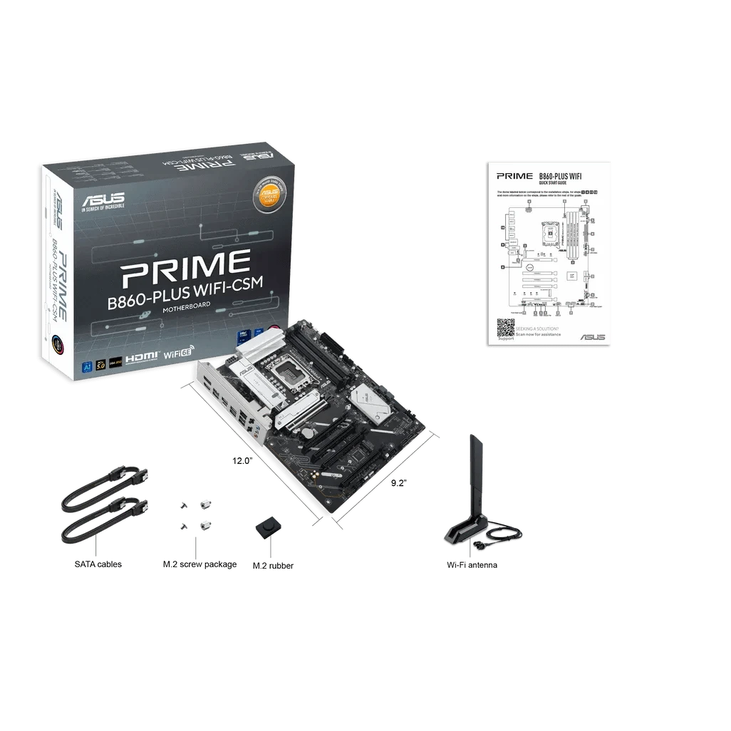 GUNMANSA ASUS PRIME B860-PLUS WIFI, Intel, LGA 1851 (Socket V1)
