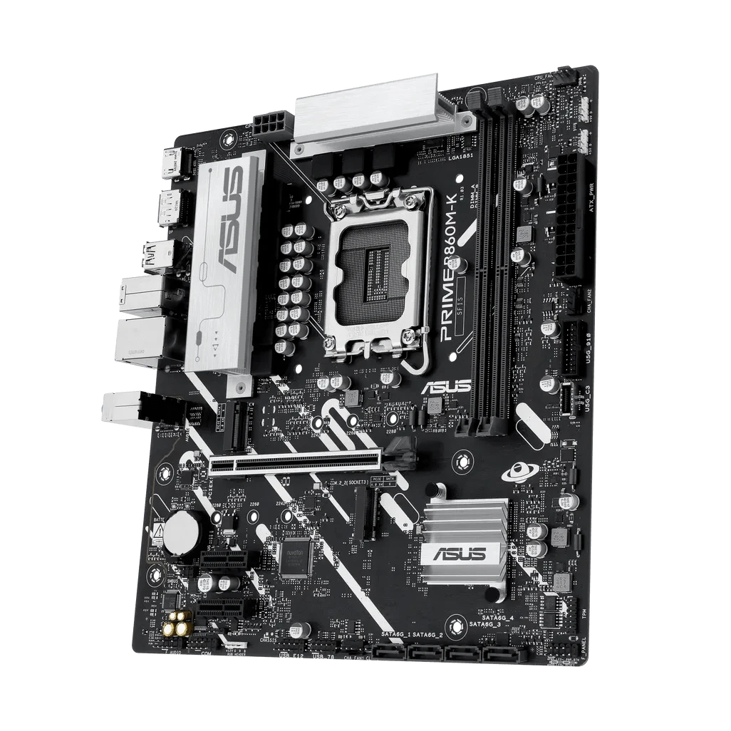 GUNMANSA ASUS PRIME B860M-K, Intel, LGA 1851 (Socket V1), Intel Core Ultra (Series 2)