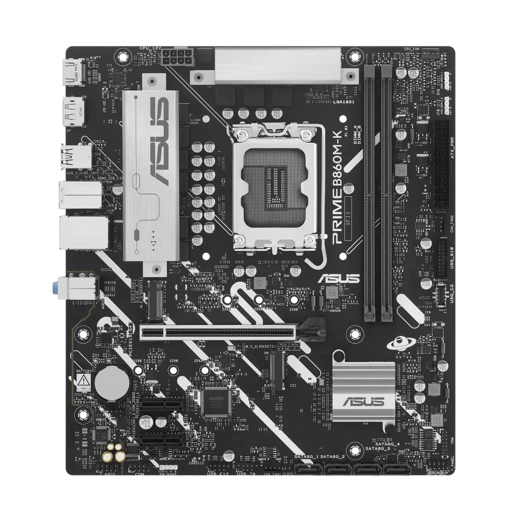 GUNMANSA ASUS PRIME B860M-K, Intel, LGA 1851 (Socket V1), Intel Core Ultra (Series 2)
