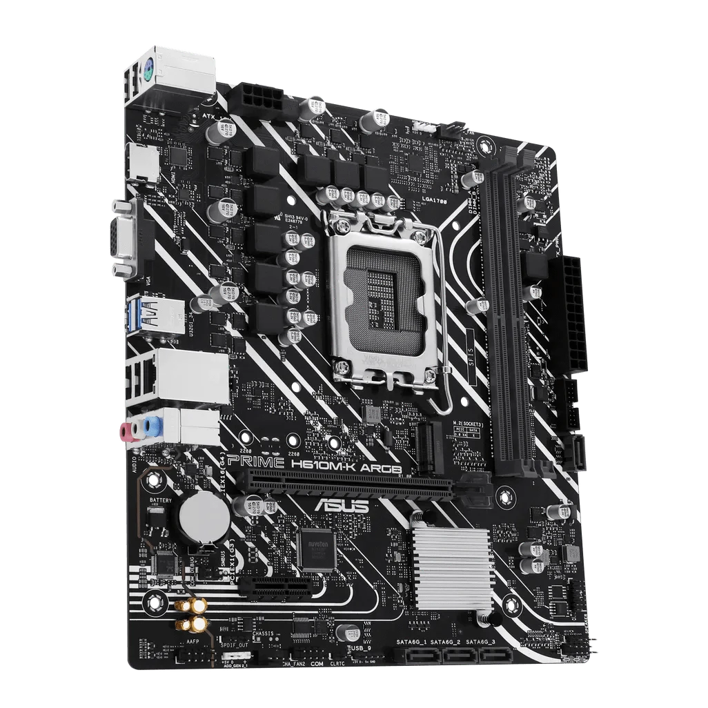 GUNMANSA ASUS PRIME H610M-K ARGB, Intel, LGA 1700, Intel® Celeron®