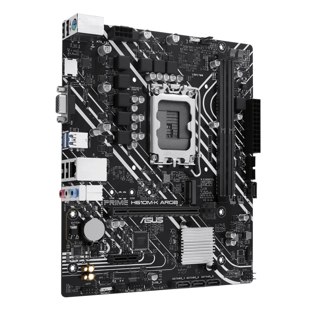 GUNMANSA ASUS PRIME H610M-K ARGB, Intel, LGA 1700, Intel® Celeron®
