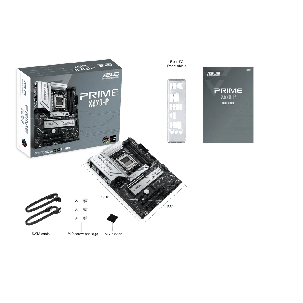 GUNMANSA ASUS PRIME X670-P, AMD, Socket AM5, Socket AM5