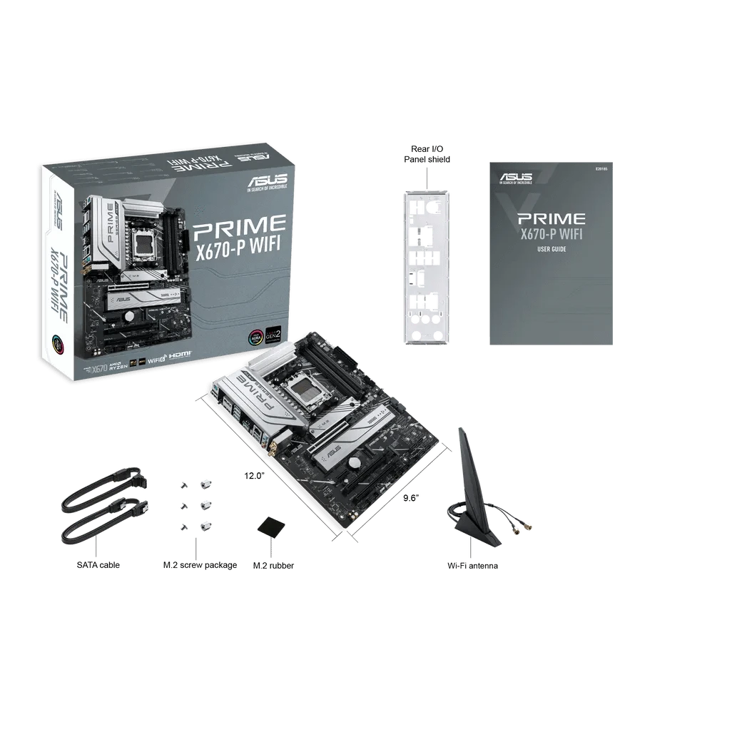 GUNMANSA ASUS PRIME X670-P WIFI, AMD, Socket AM5