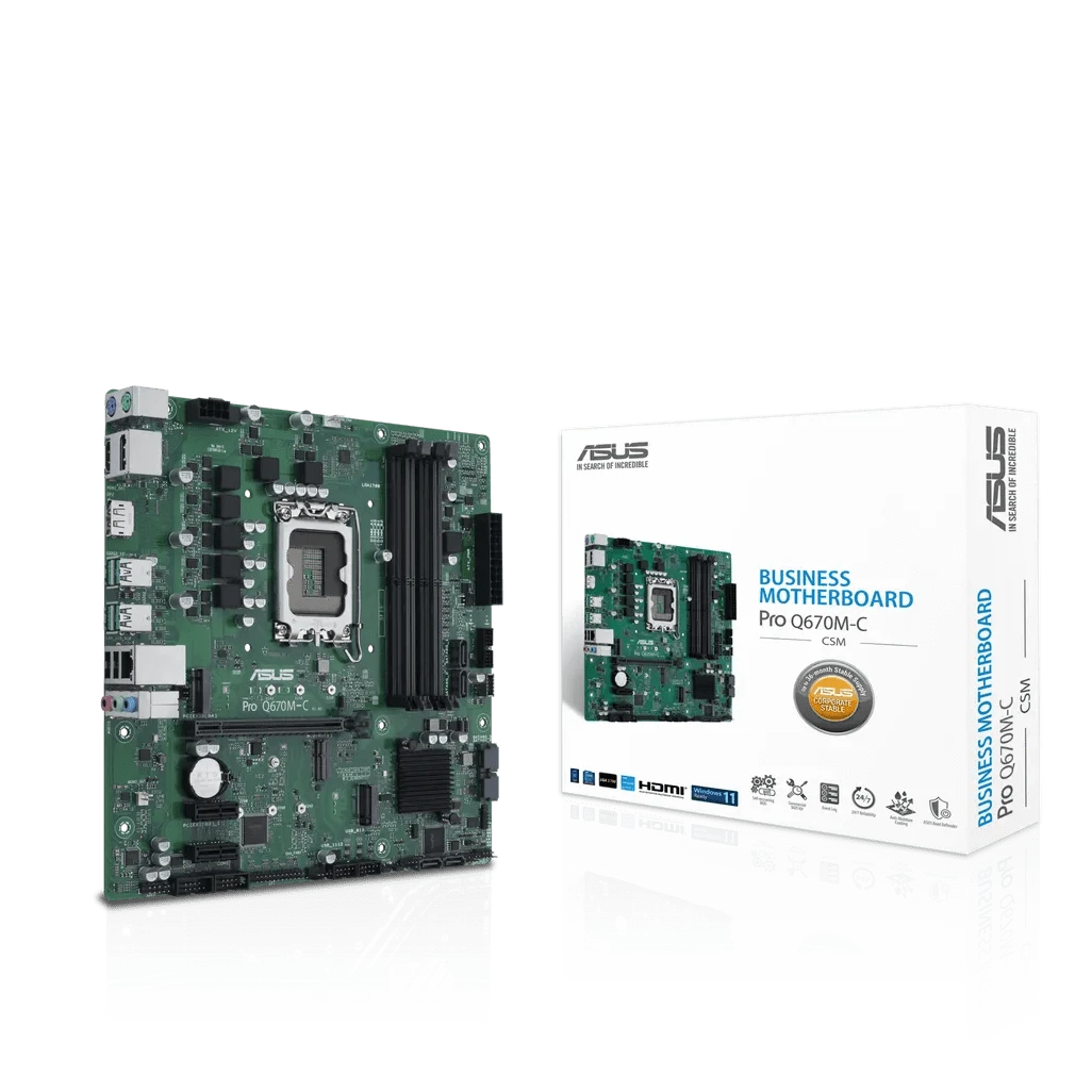 GUNMANSA ASUS PRO Q670M-C-CSM, Intel, LGA 1700, Intel® Celeron®
