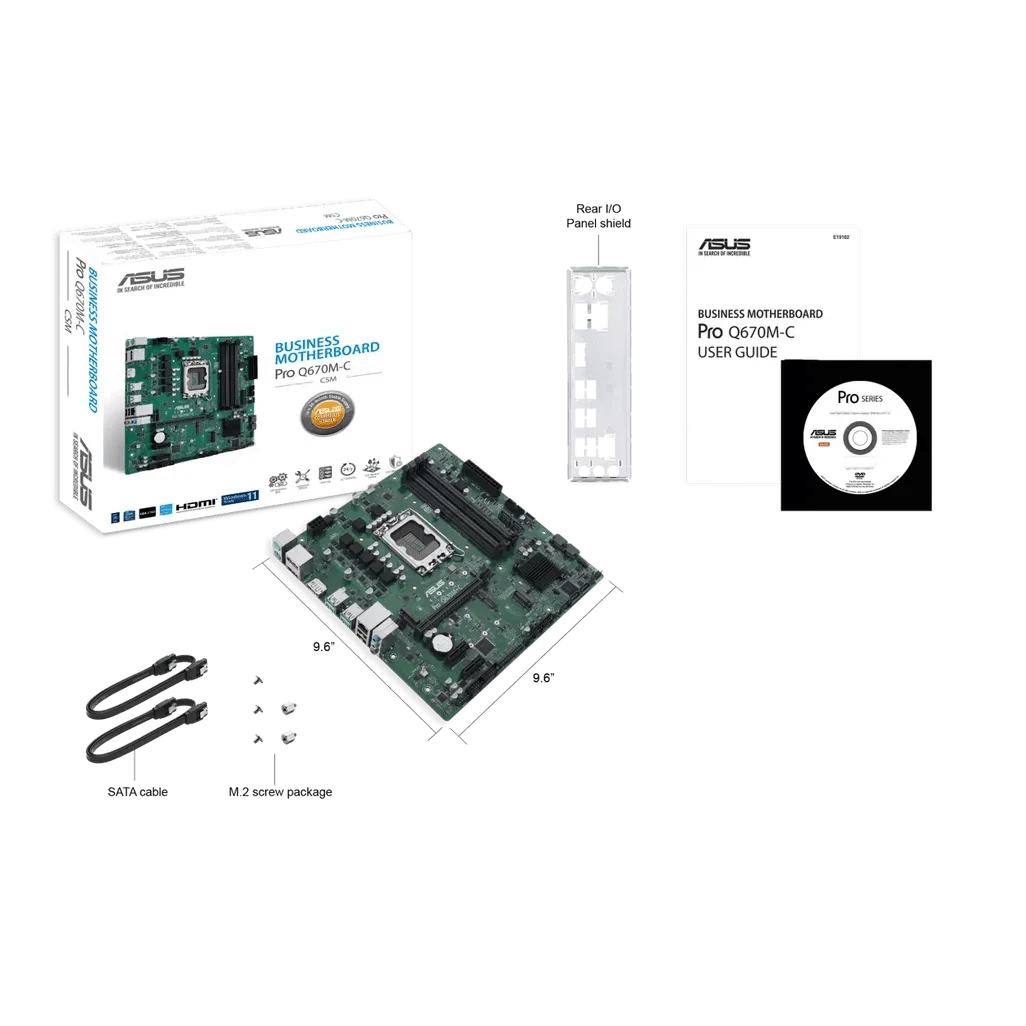 GUNMANSA ASUS PRO Q670M-C-CSM, Intel, LGA 1700, Intel® Celeron®