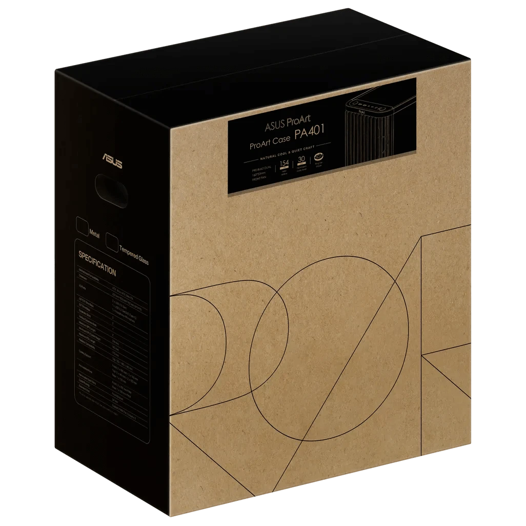 GUNMANSA ASUS ProArt PA401 Wood TG PWM (Black), Tower, PC