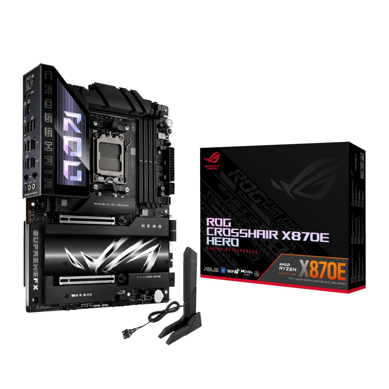 GUNMANSA Asus ROG Crosshair X870E HERO ATX Gaming Motherboard
