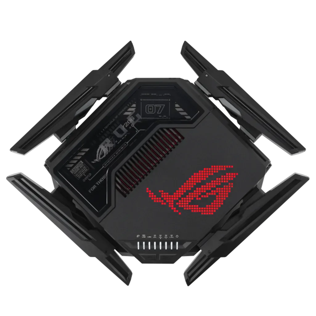 GUNMANSA ASUS ROG Rapture GT-BE98, Wi-Fi 7 (802.11be), Quad-band (2.4 GHz / 5 GHz-1 / 5 GHz-2 / 6 GHz)