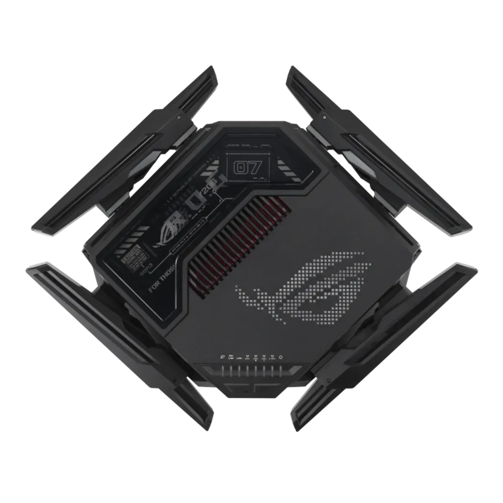 GUNMANSA ASUS ROG Rapture GT-BE98, Wi-Fi 7 (802.11be), Quad-band (2.4 GHz / 5 GHz-1 / 5 GHz-2 / 6 GHz)