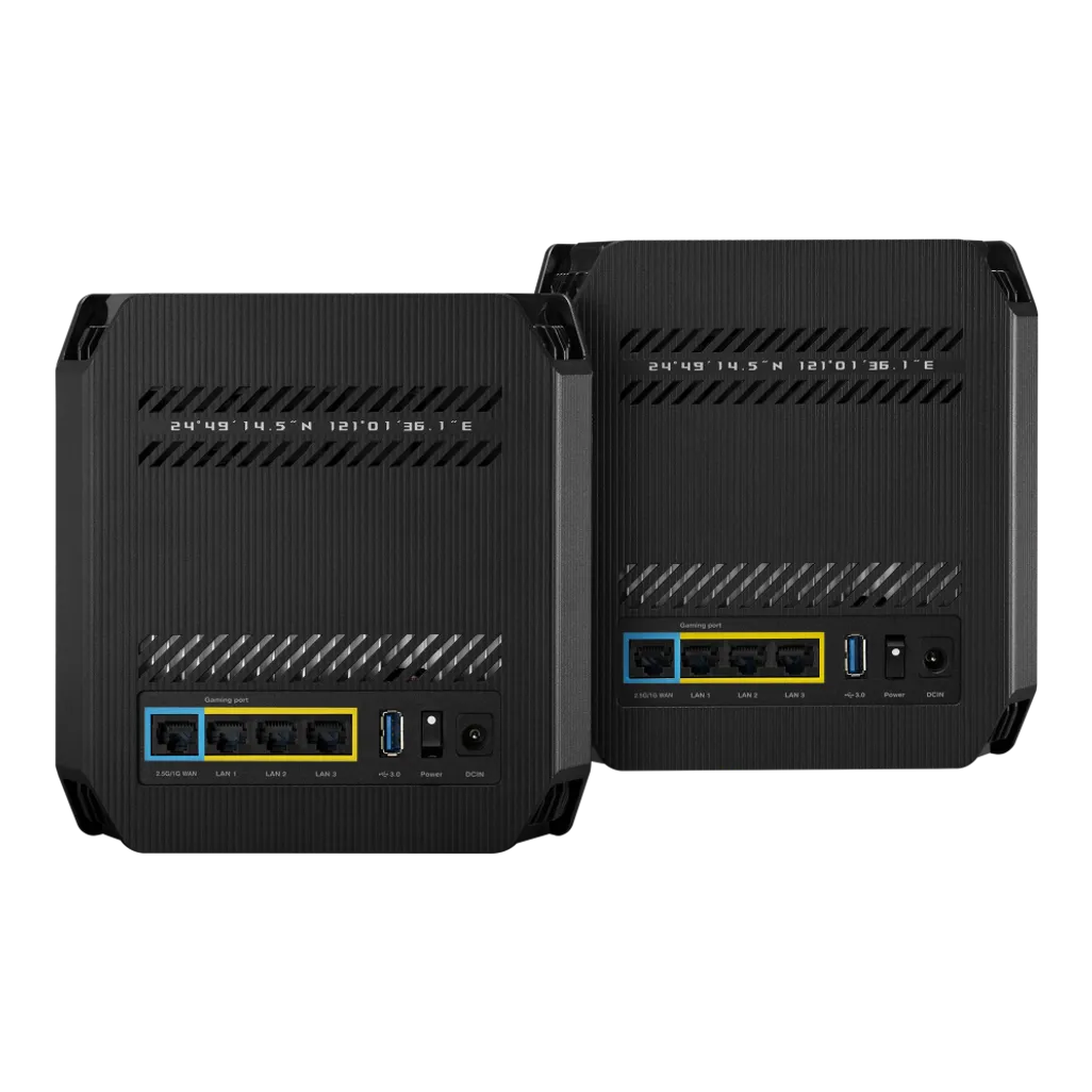 GUNMANSA ASUS ROG Rapture GT6 (B-2-PK), Black, Internal, Mesh router, Power, 538.8 m², Tri-band (2.4 GHz / 5 GHz / 5 GHz)