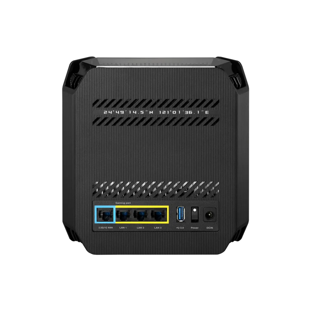 GUNMANSA ASUS ROG Rapture GT6 (B-2-PK), Black, Internal, Mesh router, Power, 538.8 m², Tri-band (2.4 GHz / 5 GHz / 5 GHz)