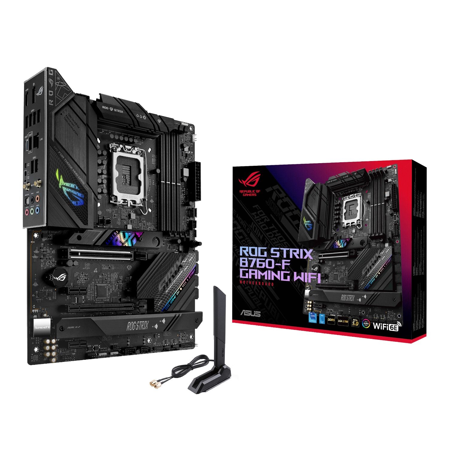 GUNMANSA Asus ROG Strix B760-F Gaming WiFi Motherboard - Intel LGA1700
