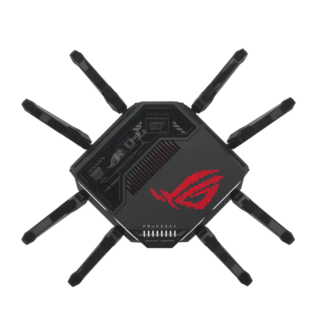 GUNMANSA ASUS ROUTER/Gaming/2.4GHz 4x4/5GHz4x4/6GHz-1 4x4/6GHz 2 4x4/1376+5764+11529+11529Mb /2xWAN/5xLAN/2xUSB/AiMesh/AiProtection/VPN/