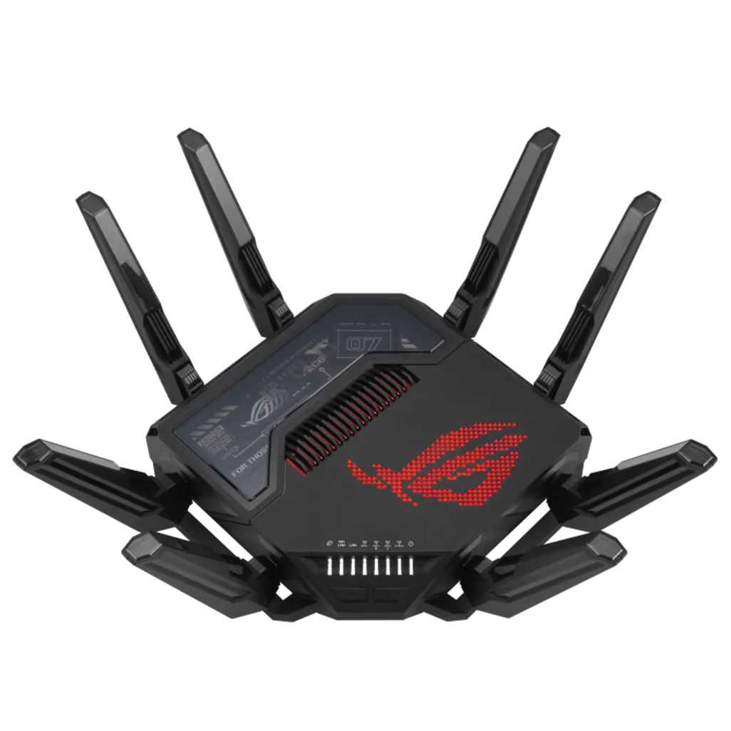 GUNMANSA ASUS ROUTER/Gaming/2.4GHz 4x4/5GHz4x4/6GHz-1 4x4/6GHz 2 4x4/1376+5764+11529+11529Mb /2xWAN/5xLAN/2xUSB/AiMesh/AiProtection/VPN/