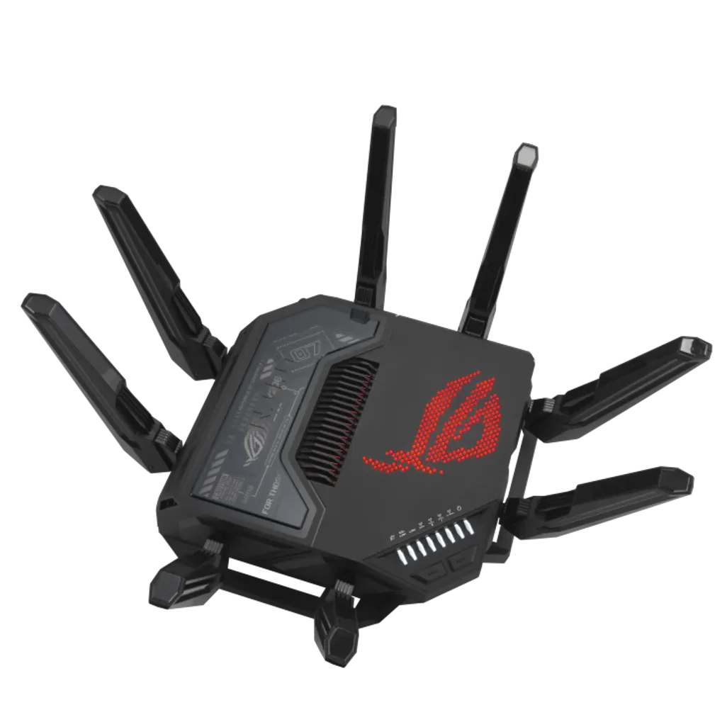 GUNMANSA ASUS ROUTER/Gaming/2.4GHz 4x4/5GHz4x4/6GHz-1 4x4/6GHz 2 4x4/1376+5764+11529+11529Mb /2xWAN/5xLAN/2xUSB/AiMesh/AiProtection/VPN/