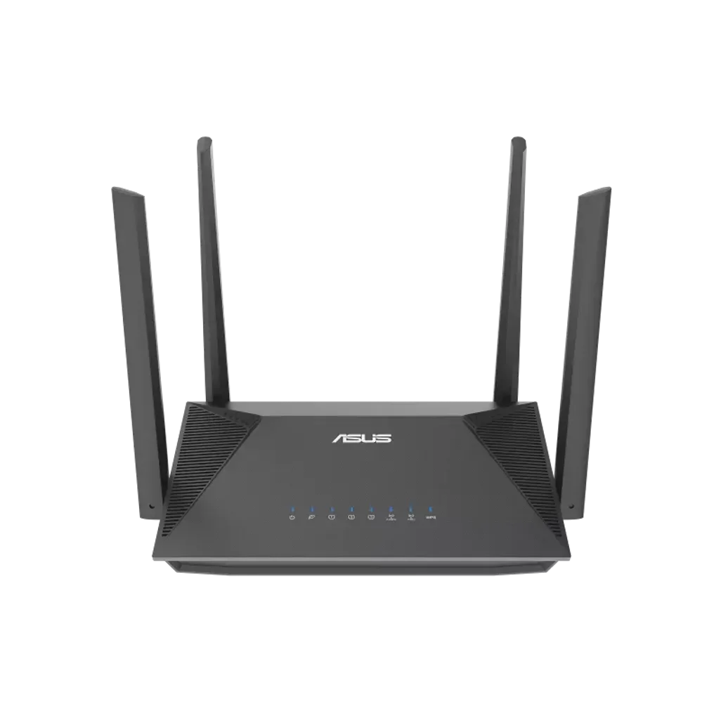 GUNMANSA ASUS RT-AX52 AX1800 AiMesh, Wi-Fi 6 (802.11ax), Dual-band (2.4 GHz / 5 GHz), Ethernet LAN, Black, Tabletop router