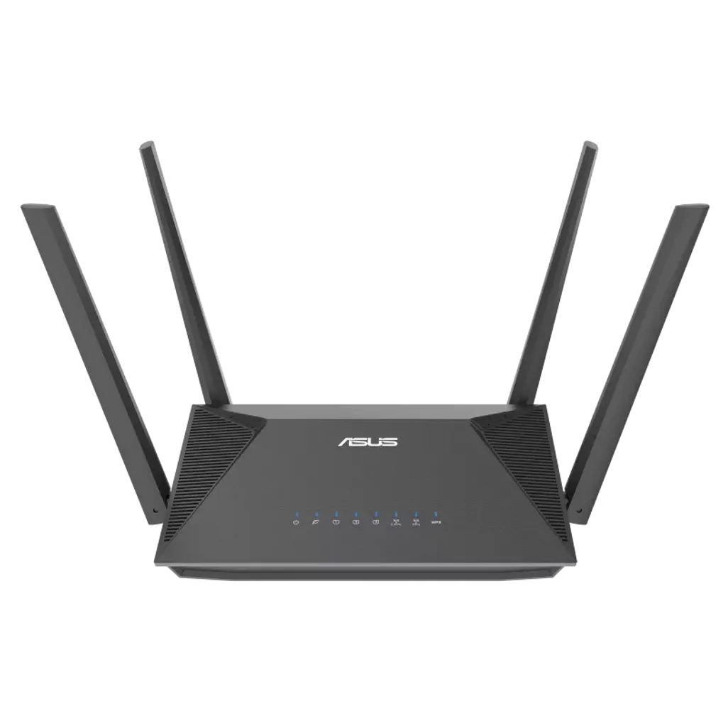 GUNMANSA ASUS RT-AX52 AX1800 AiMesh, Wi-Fi 6 (802.11ax), Dual-band (2.4 GHz / 5 GHz), Ethernet LAN, Black, Tabletop router