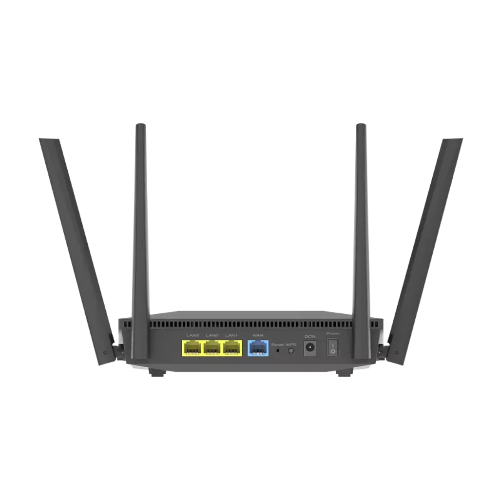 GUNMANSA ASUS RT-AX52 AX1800 AiMesh, Wi-Fi 6 (802.11ax), Dual-band (2.4 GHz / 5 GHz), Ethernet LAN, Black, Tabletop router