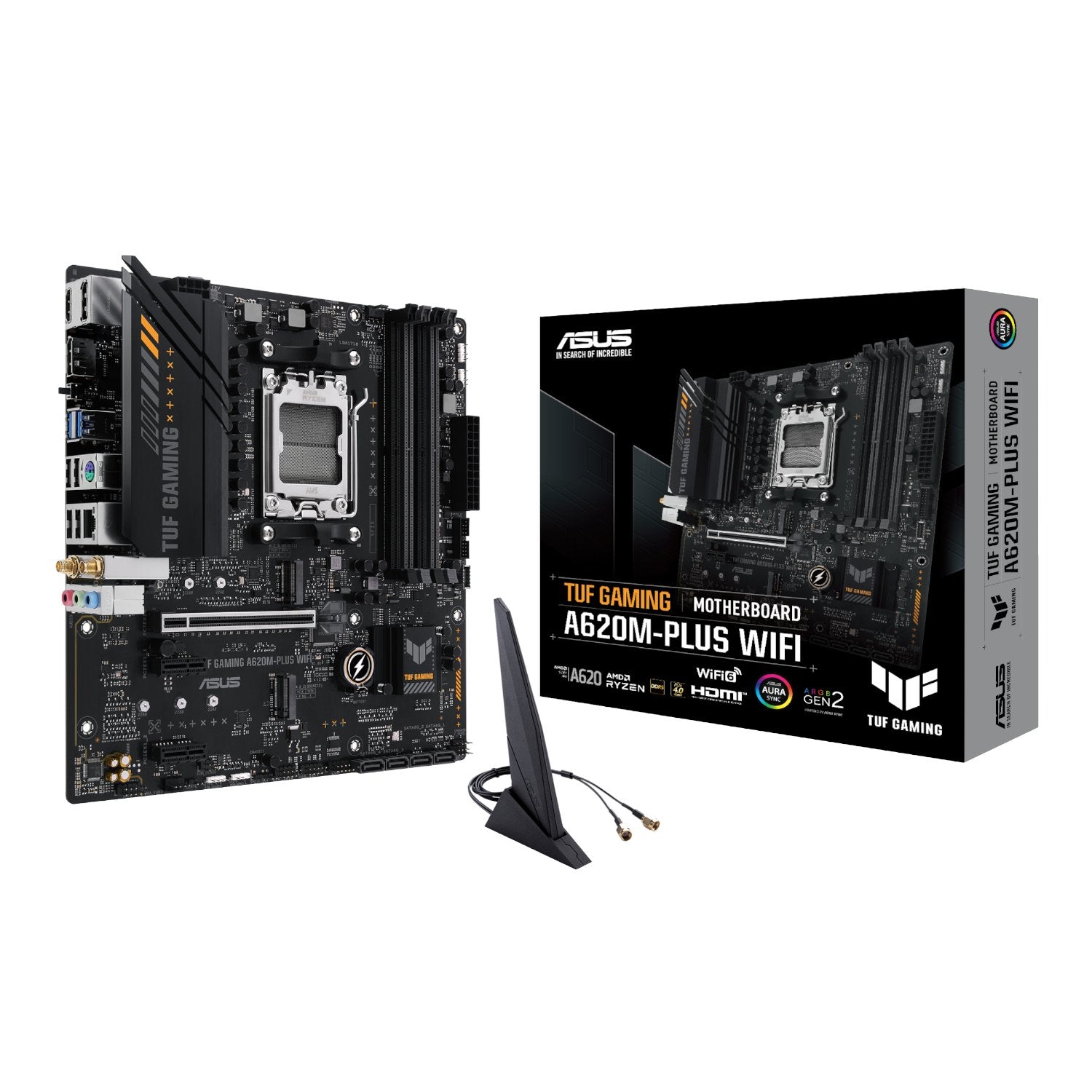 GUNMANSA Asus TUF Gaming A620M-PLUS AM5 WIFI M-ATX Motherboard