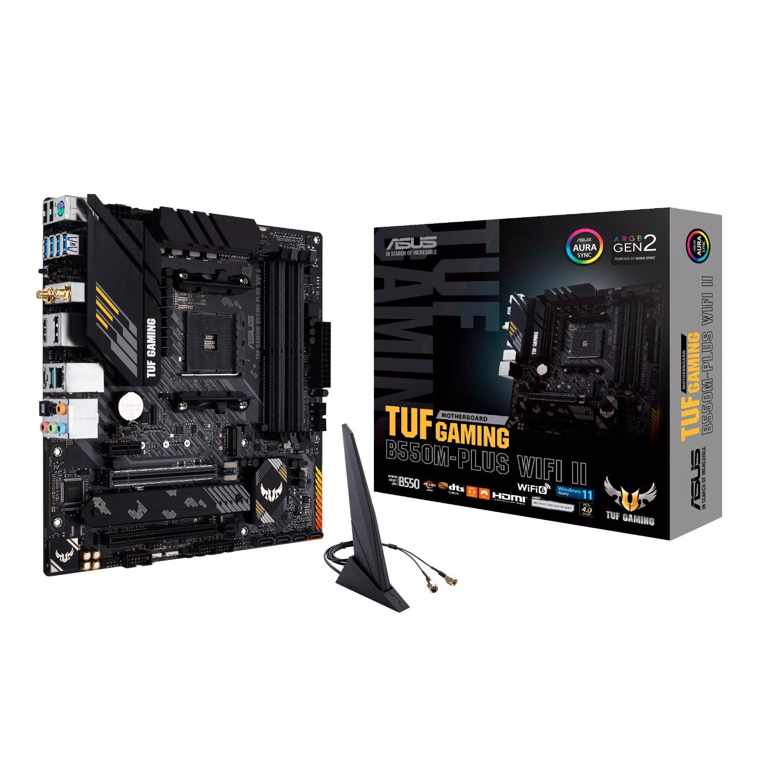 GUNMANSA Asus TUF GAMING B550M-PLUS WIFI II mATX Gaming Motherboard
