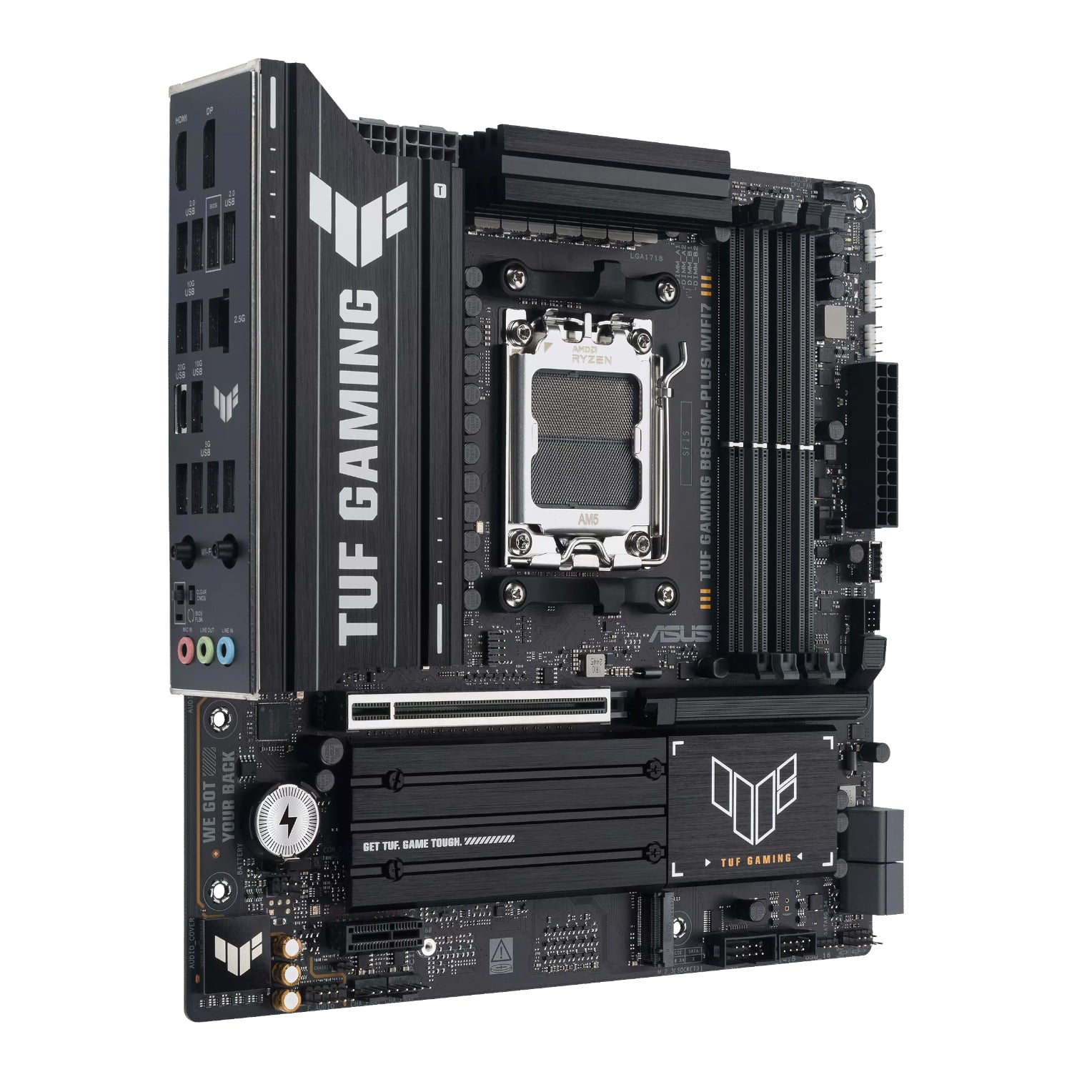 GUNMANSA ASUS TUF Gaming B850M-Plus WIFI AMD AM5 M-ATX Gaming Motherboard