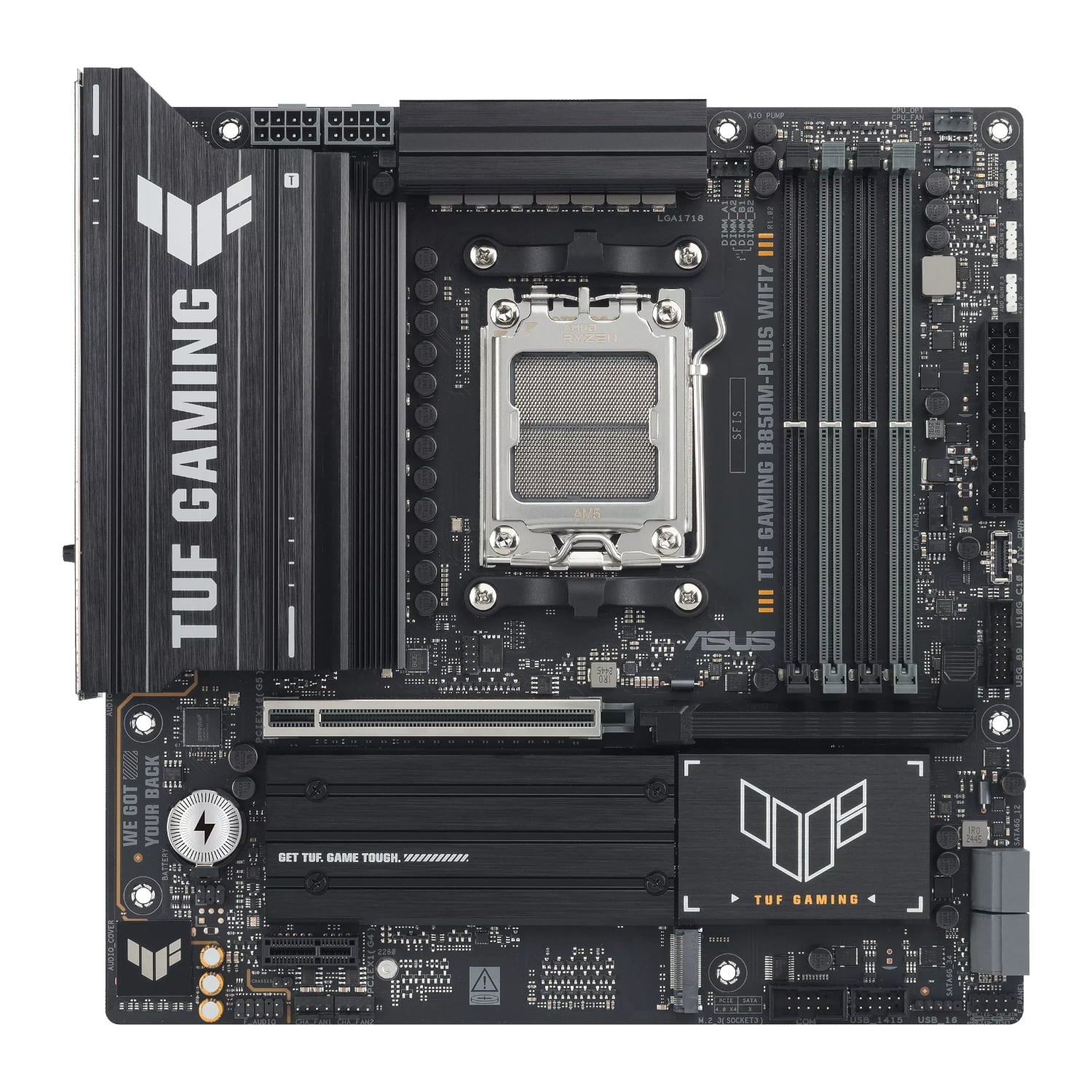 GUNMANSA ASUS TUF Gaming B850M-Plus WIFI AMD AM5 M-ATX Gaming Motherboard