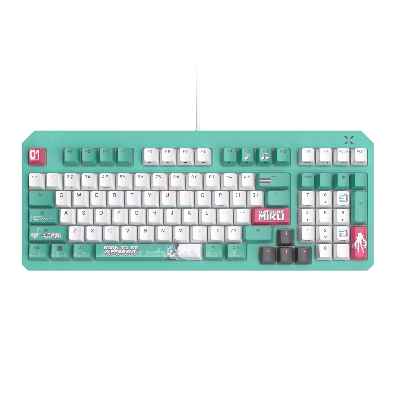 GUNMANSA Asus TUF Gaming K3 Gen II Gaming Keyboard Hatsune Miku Edition