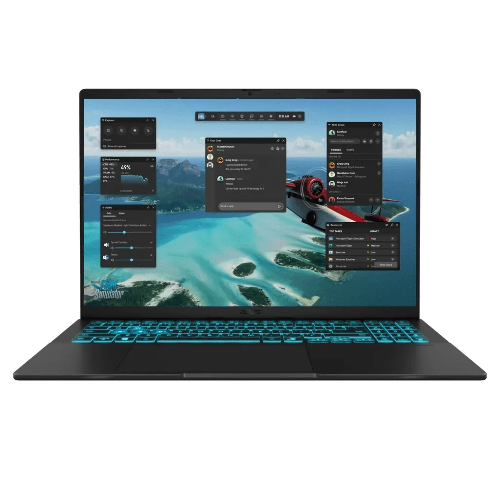 GUNMANSA ASUS Vivobook V16|V3607VH-I73210B0X|16.0'' WUXGA|BLACK|i7-240H|DDR5 32GB (16GB DDR5|1TB PCIe SSD|RTX5050 8GB|WIN 11P