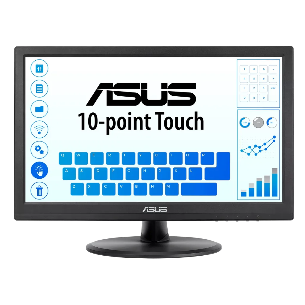 GUNMANSA ASUS VT168HR Touch Monitor - 15.6'' (1366x768); 10-point Touch; HDMI; Flicker free; Low Blue Light; Wall-mountable; Eye care