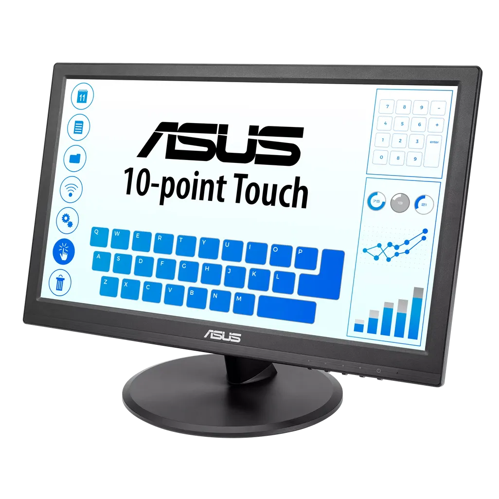 GUNMANSA ASUS VT168HR Touch Monitor - 15.6'' (1366x768); 10-point Touch; HDMI; Flicker free; Low Blue Light; Wall-mountable; Eye care